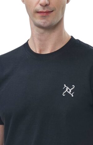 LUSTRO Monogram Cotton T-Shirt (Black)