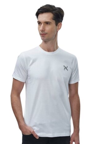 LUSTRO Monogram Cotton T-Shirt (White)